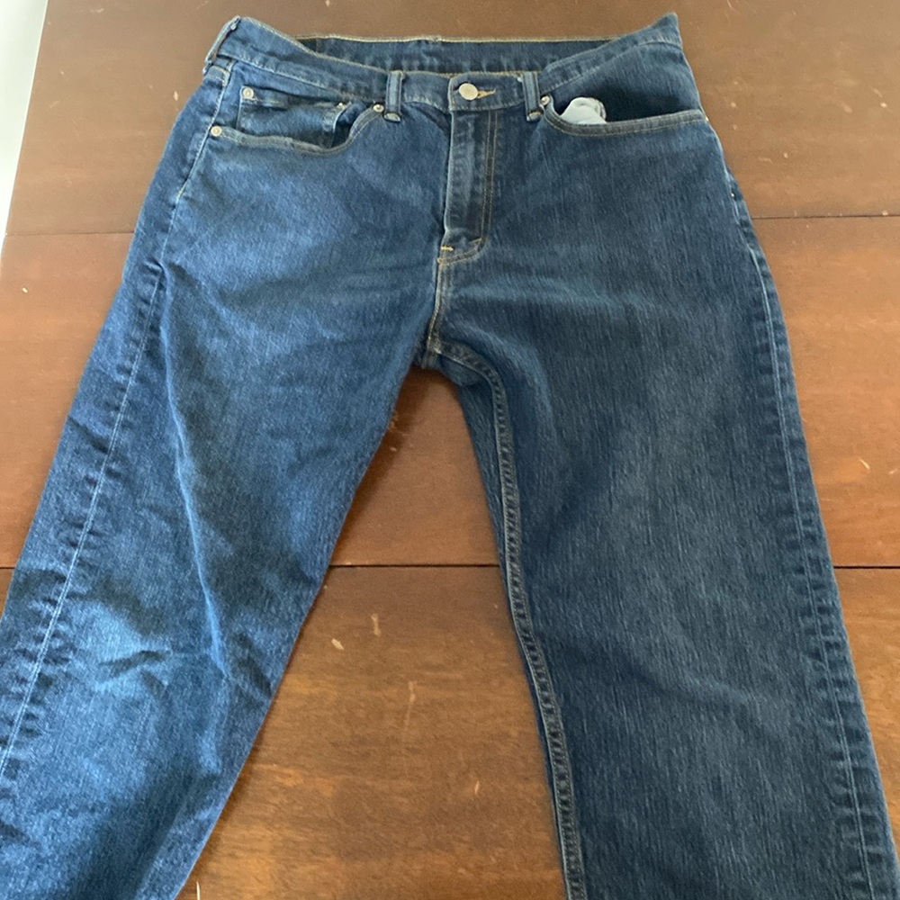 Levi’s 505s dark blue. Worn only a handful of times.